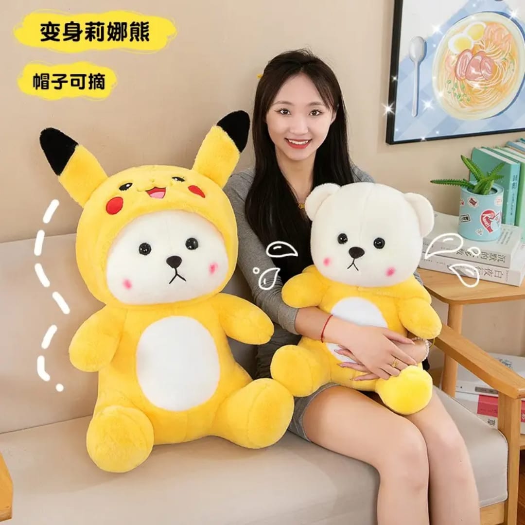 Cute Plush Teddy Bear with Removable Hoodie