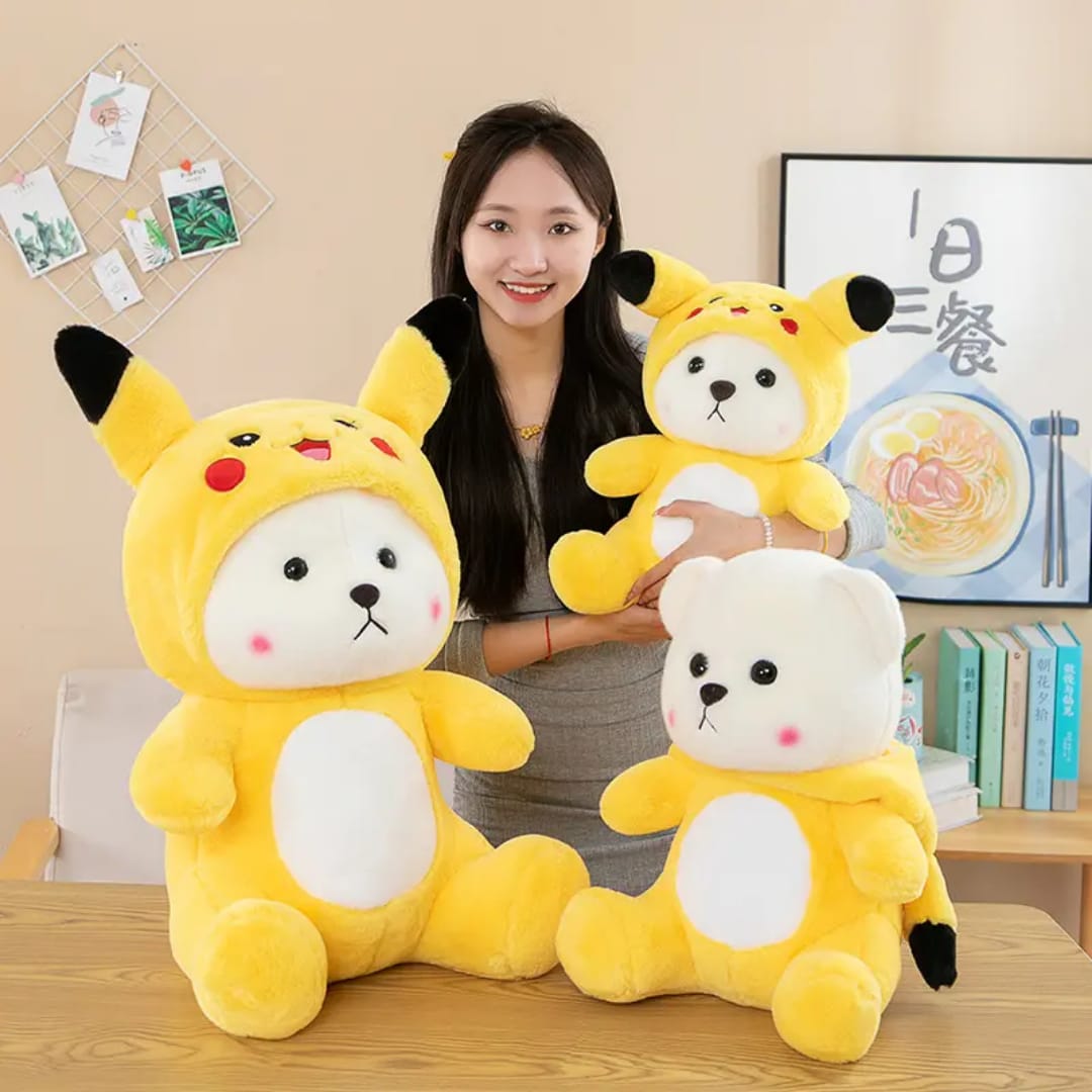 Cute Plush Teddy Bear with Removable Hoodie