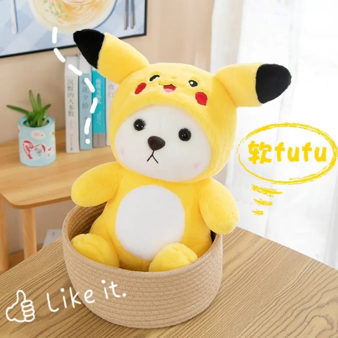 Cute Plush Teddy Bear with Removable Hoodie
