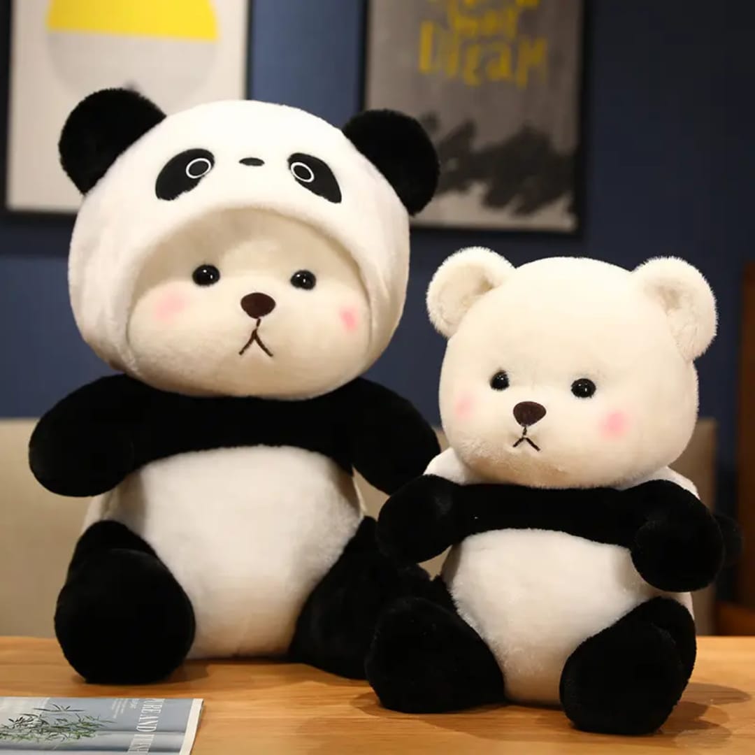 Cute Panda Plush Teddy Bear with Removable Hoodie
