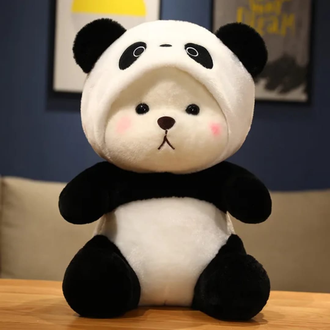 Cute Panda Plush Teddy Bear with Removable Hoodie